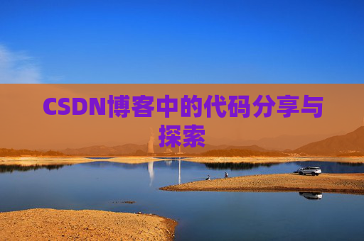 CSDN博客中的代码分享与探索